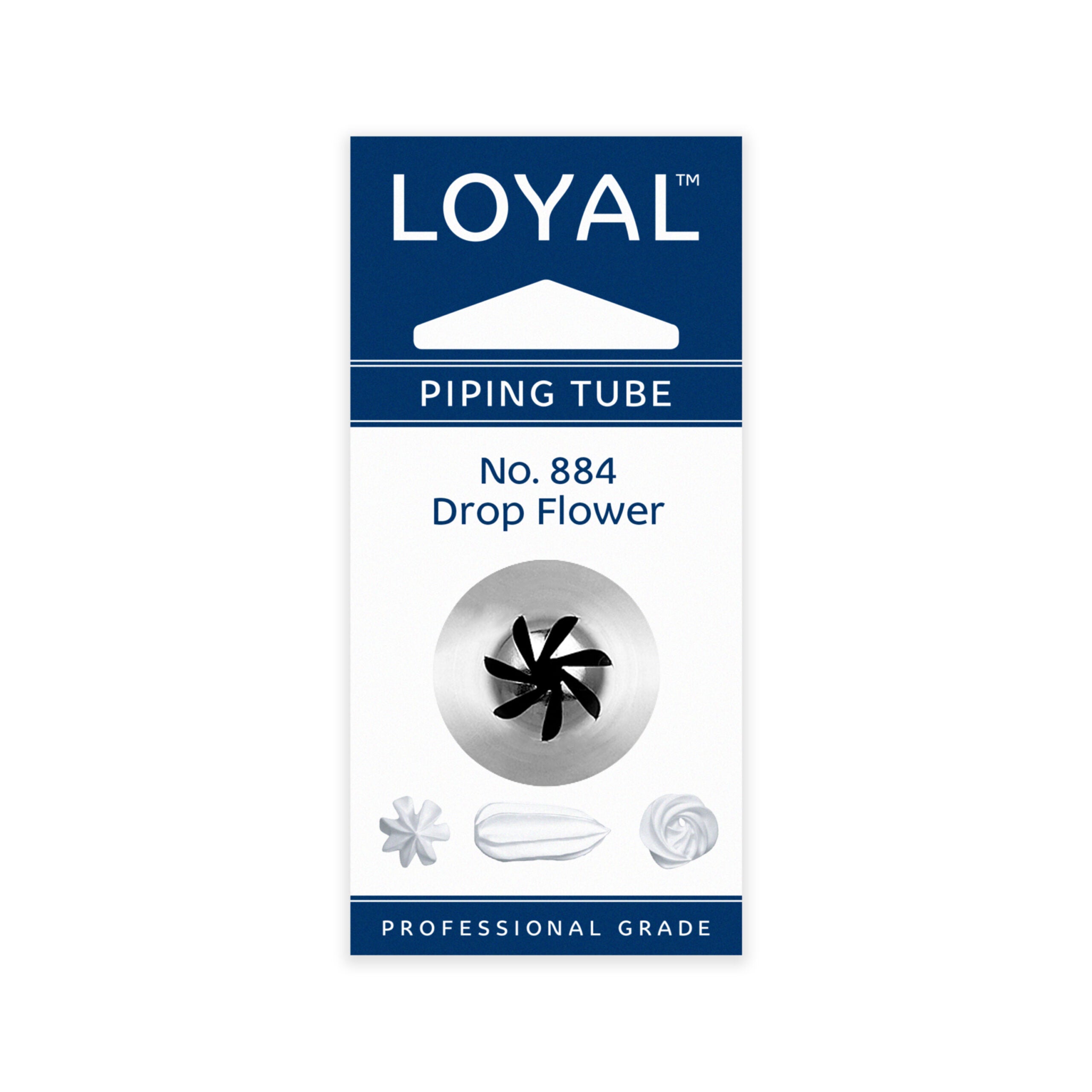 LOYAL Piping Tip No. 884 Drop Flower Stainless Steel