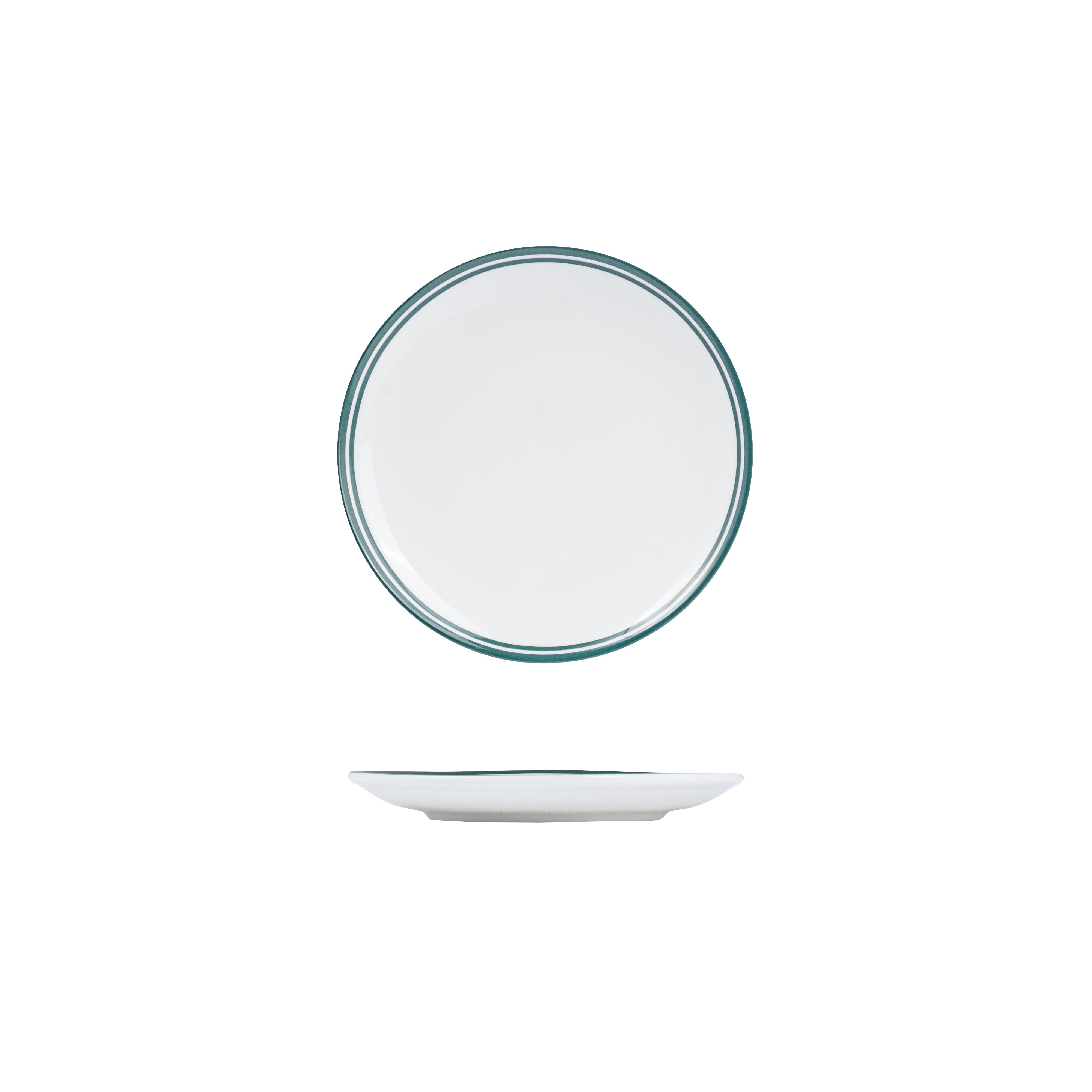 RAK Nano Cru Green Round Coupe Plate (175mm - Green Double Line)