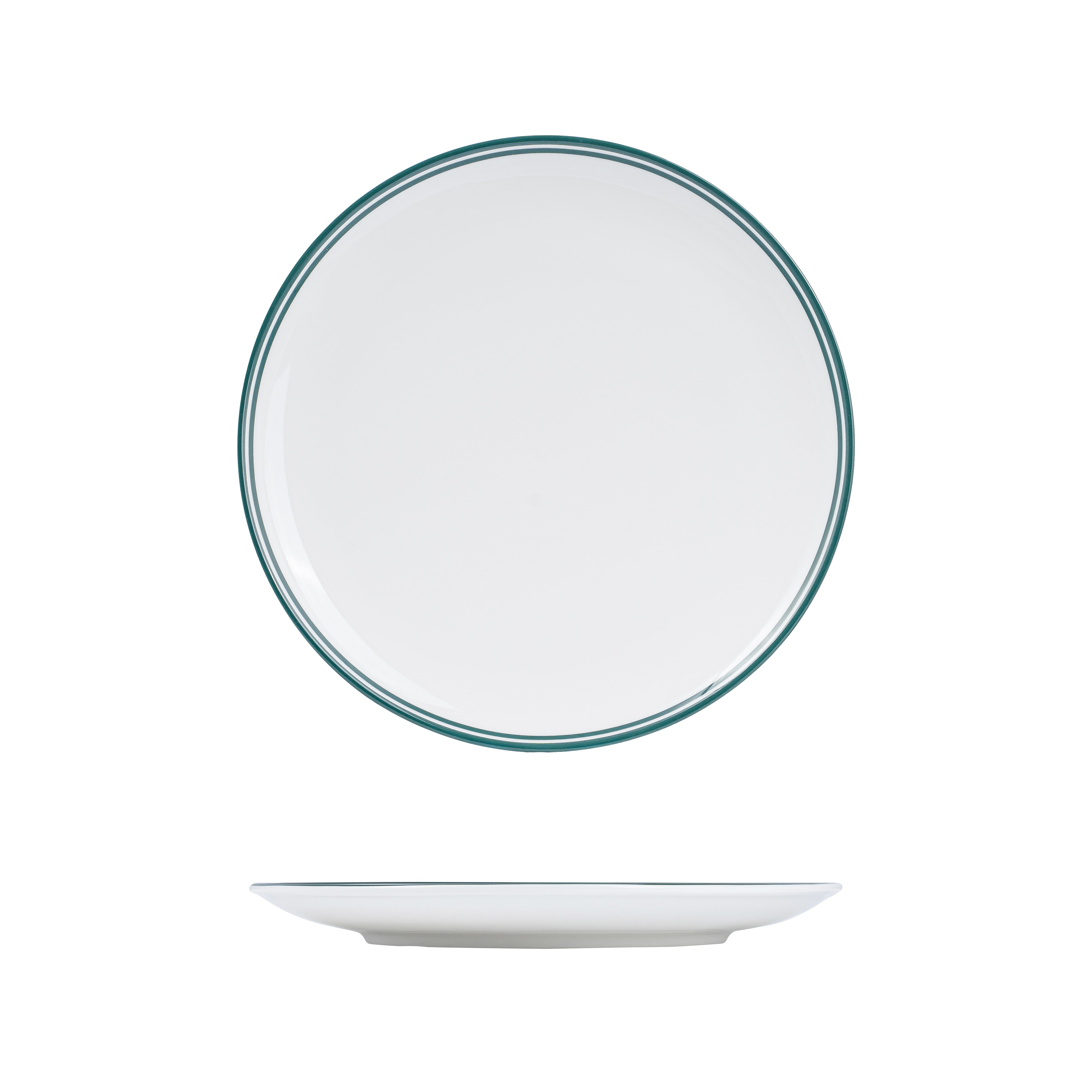 RAK Nano Cru Green Round Coupe Plate (265mm - Green Double Line)