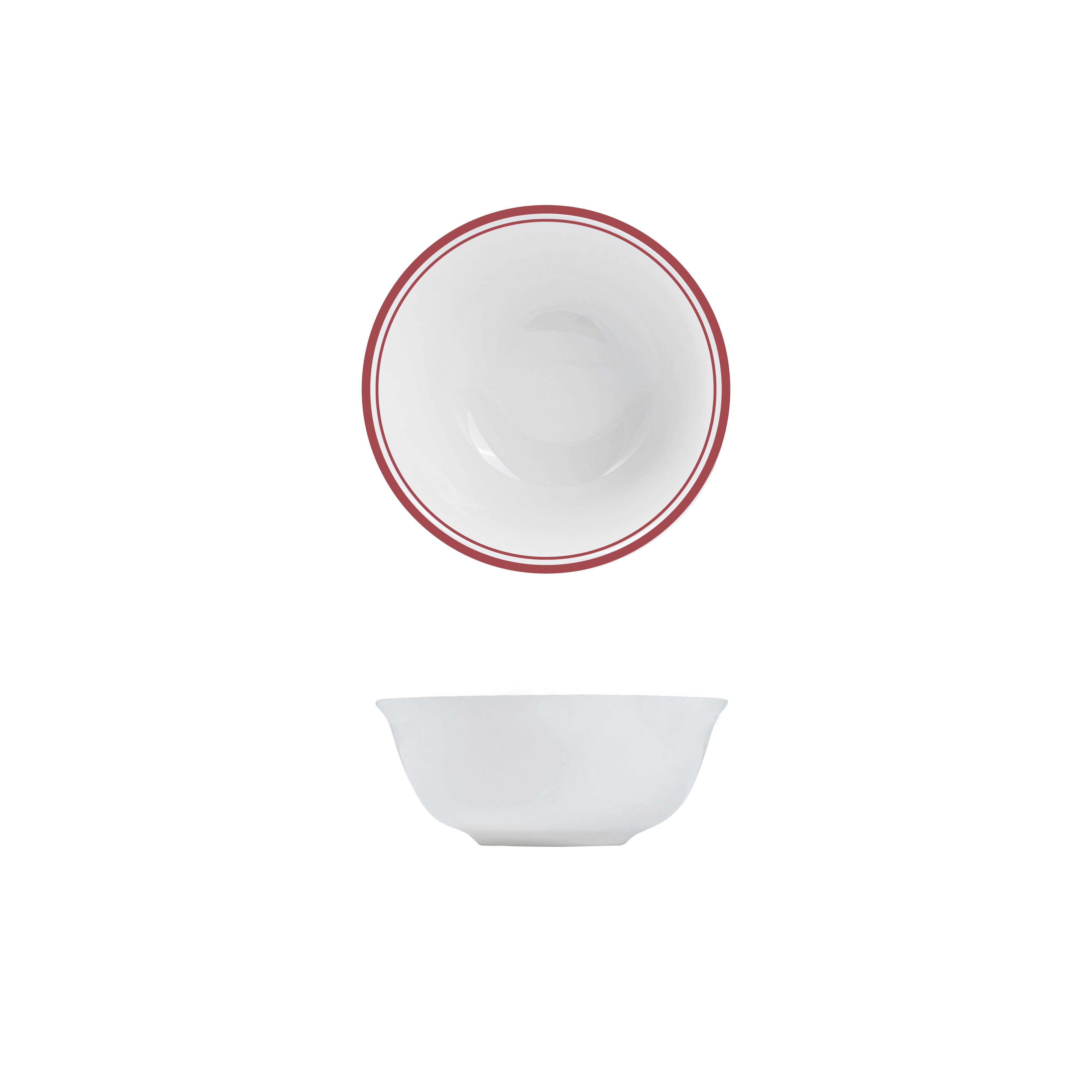 RAK Nano Cru Red Rice Bowl (156mm 580ml - Red Double Line)