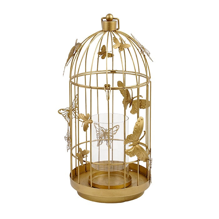 Pure Homewares Burke Metal Gold Butterfly Lantern