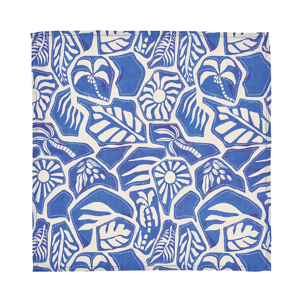 Annabel Trends Linen Cotton Napkin Set Blue Oasis
