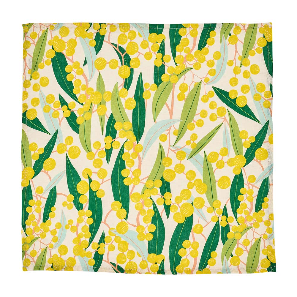 Annabel Trends Linen Cotton Napkin Set Golden Wattle