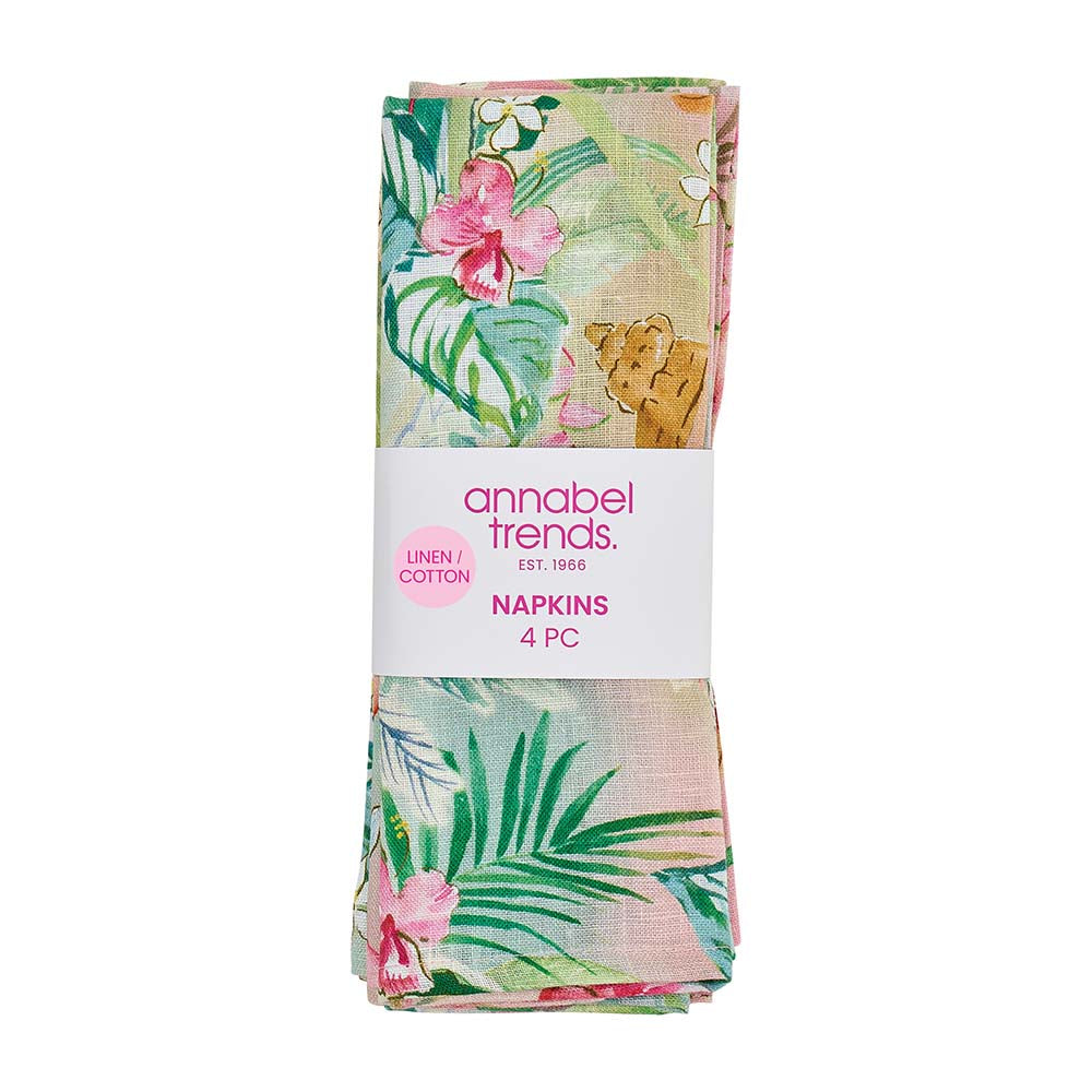 Annabel Trends Linen Cotton Napkin Set Tiki Island