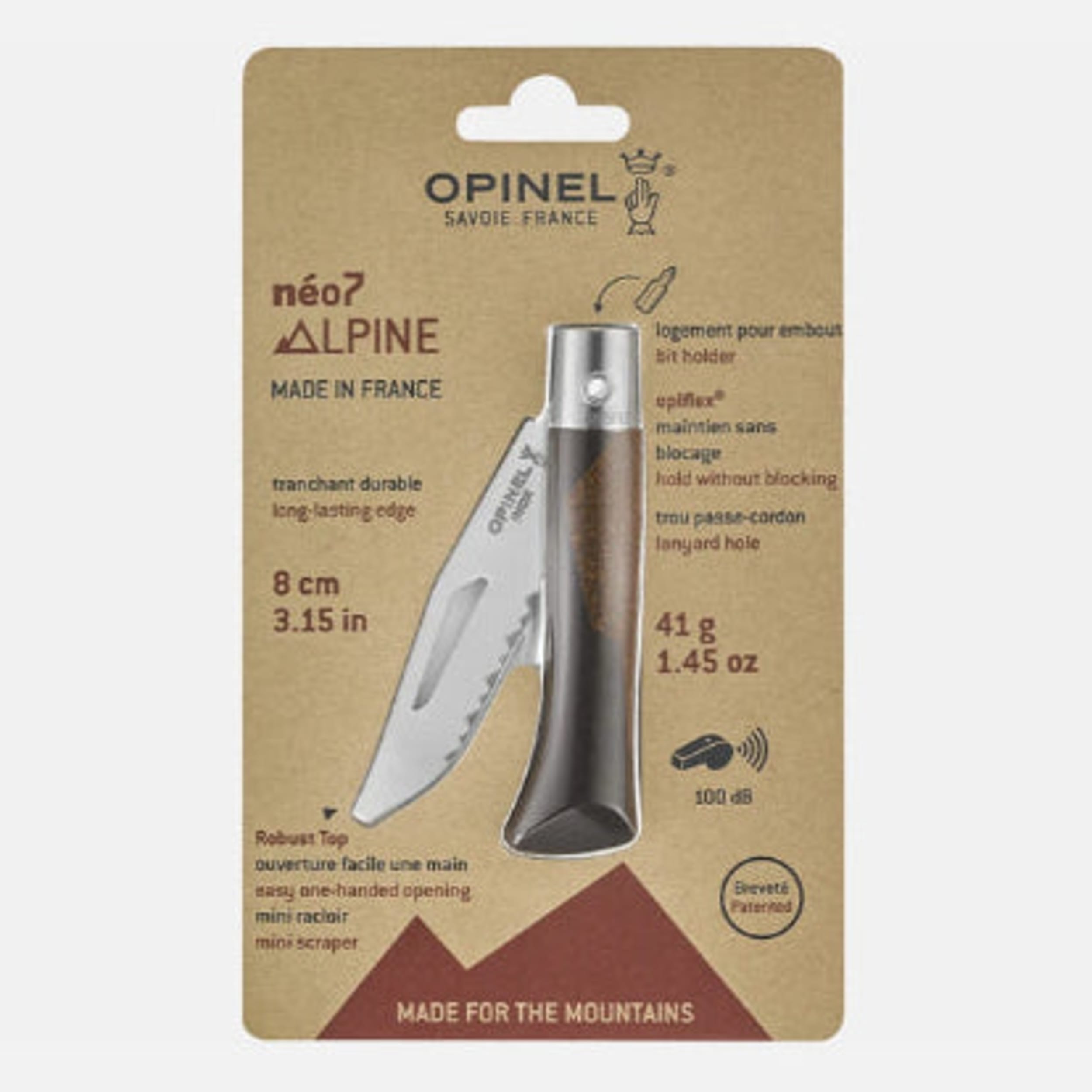 Opinel Néo7 Alpine Multi-Function Folding Knife Dark Brown
