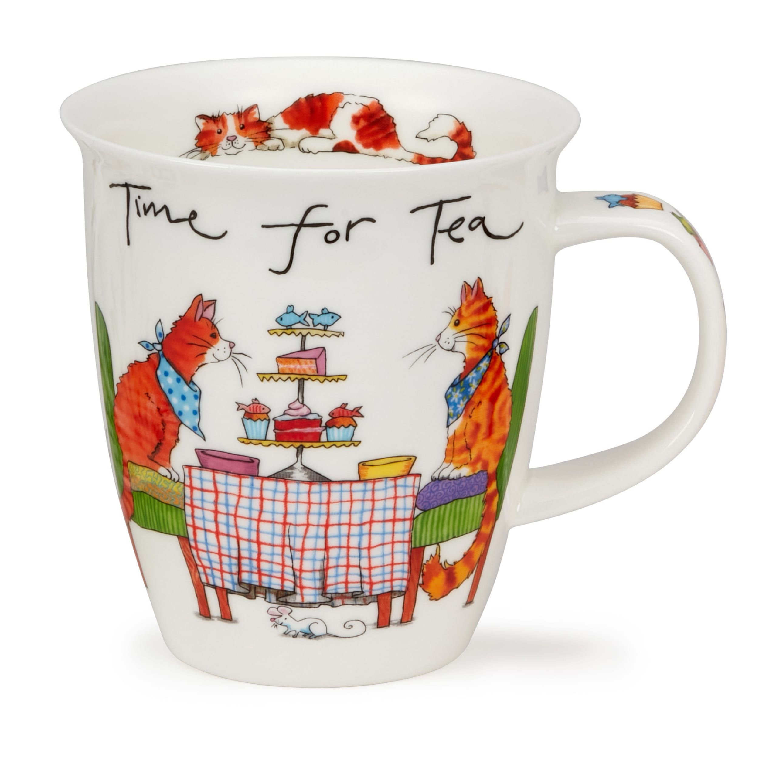 Dunoon Nevis Time for Tea Cat Mug 480ml