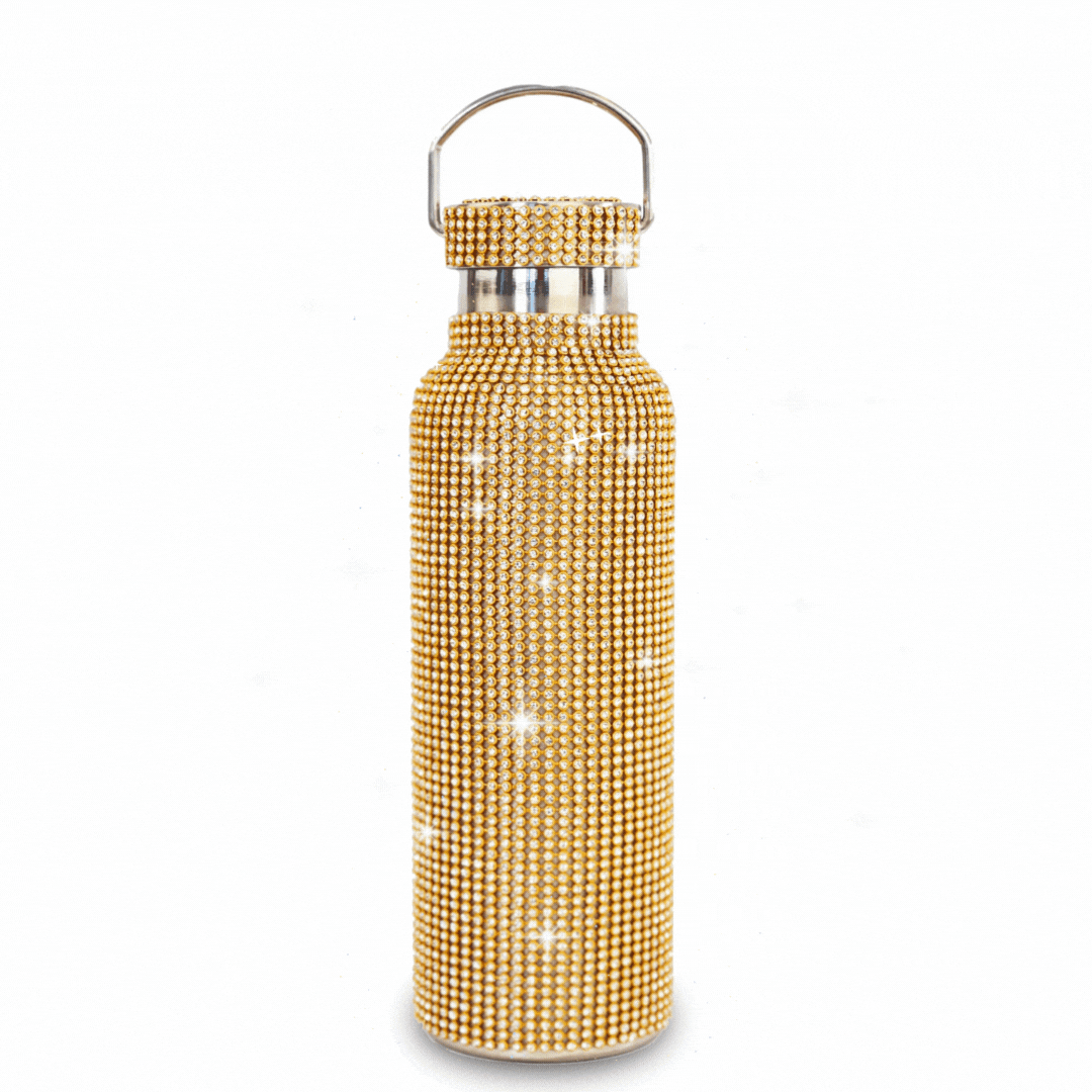 IOco Diamante Water Bottle 600ml - Gold