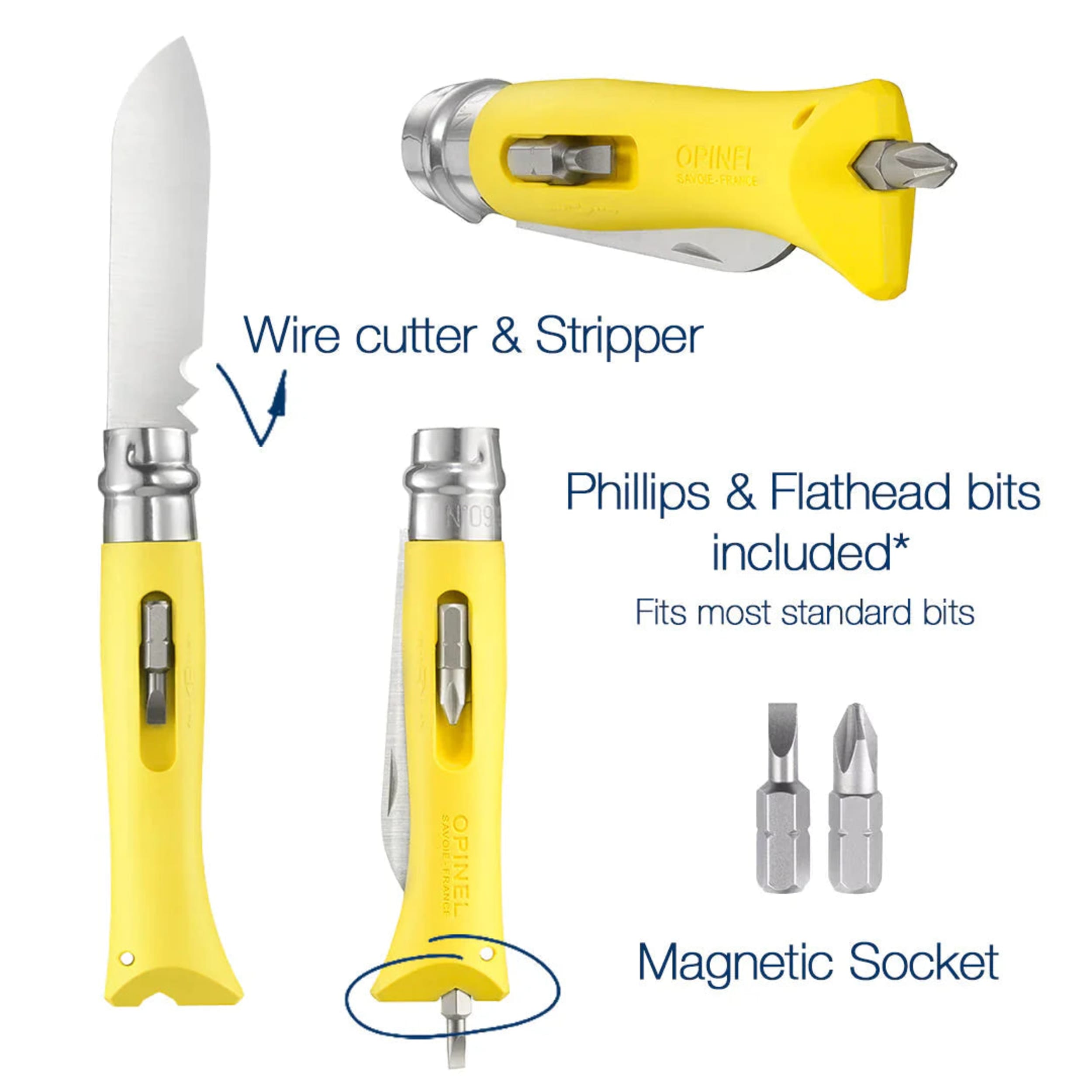 Opinel No.09 DIY Folding Knife Yellow