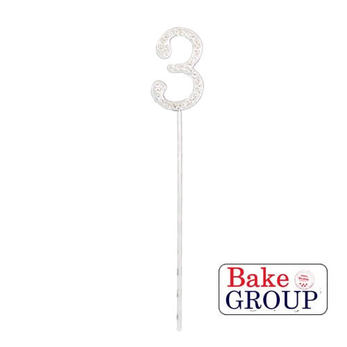 Bake Group Diamante Number 3 4cm