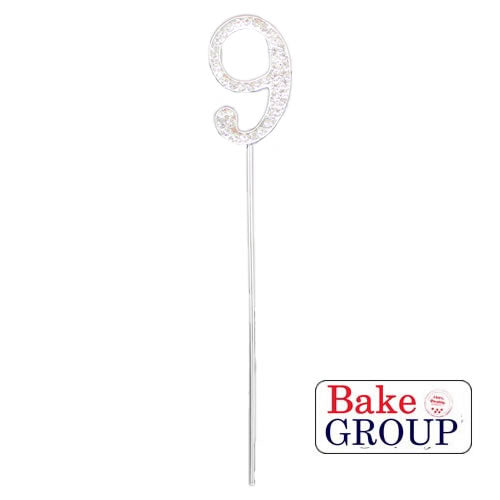 Bake Group Diamante Number 9 4cm