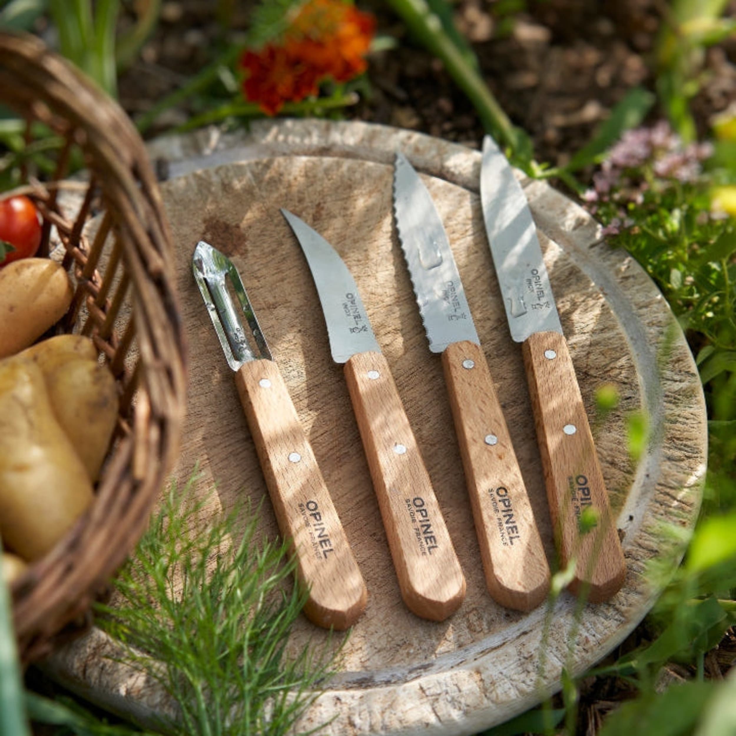 Opinel Les Essentiels Kitchen Utility 4 Piece Set Art Deco