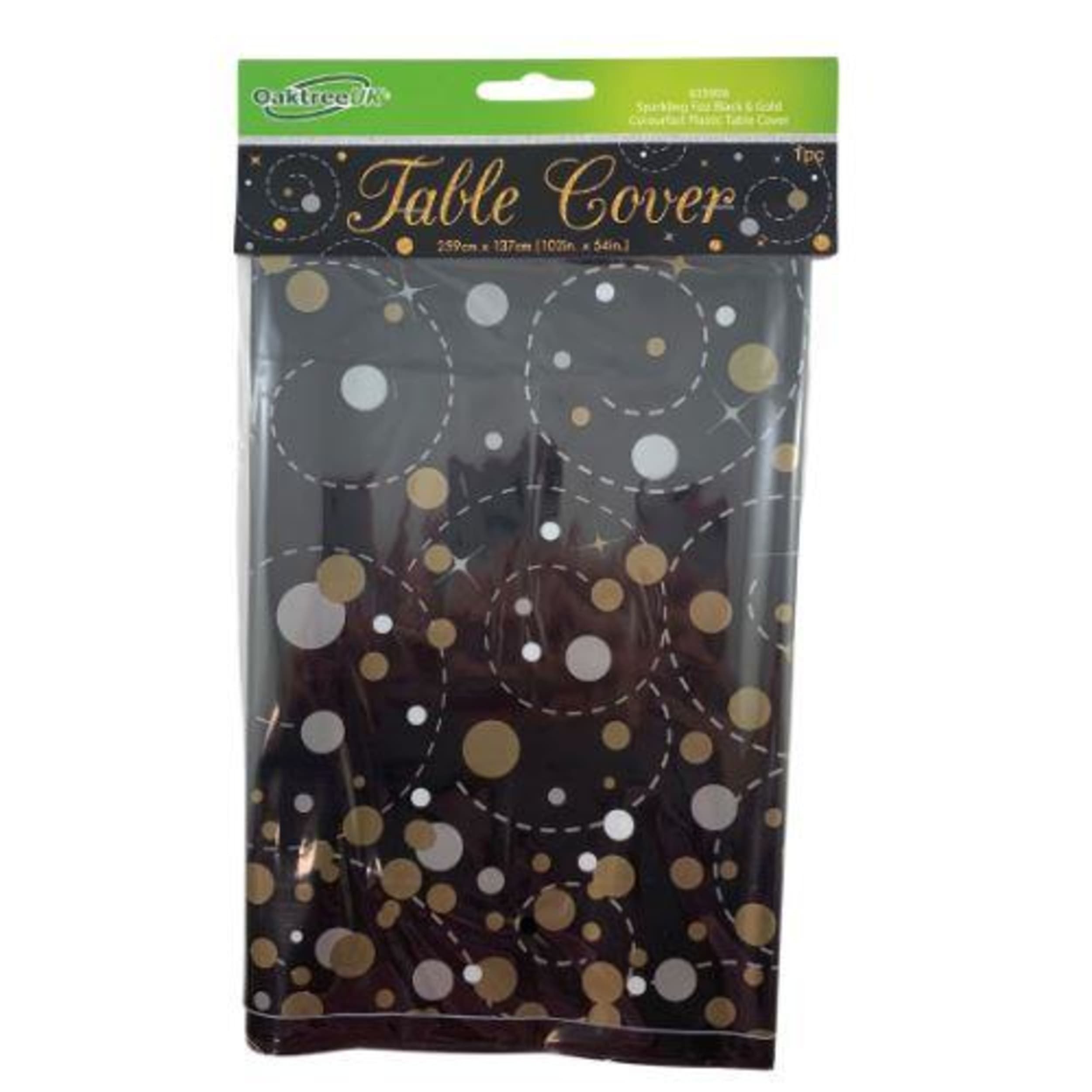 Oaktree T/Cover Rect Sparkling Fizz Black Gold