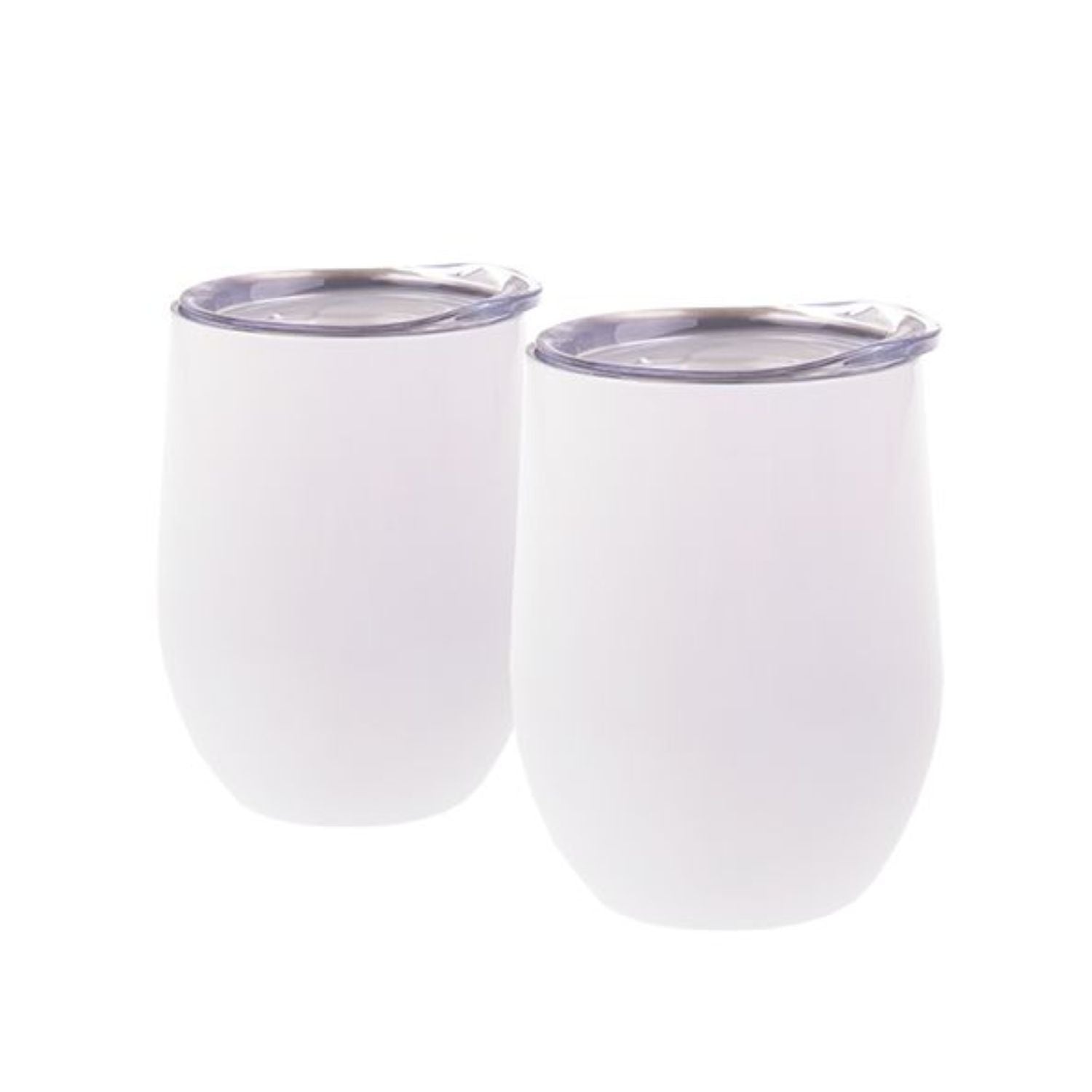 Oasis 2 Piece Double Wall Insulated Wine Tumbler Gift Set 330ml - White
