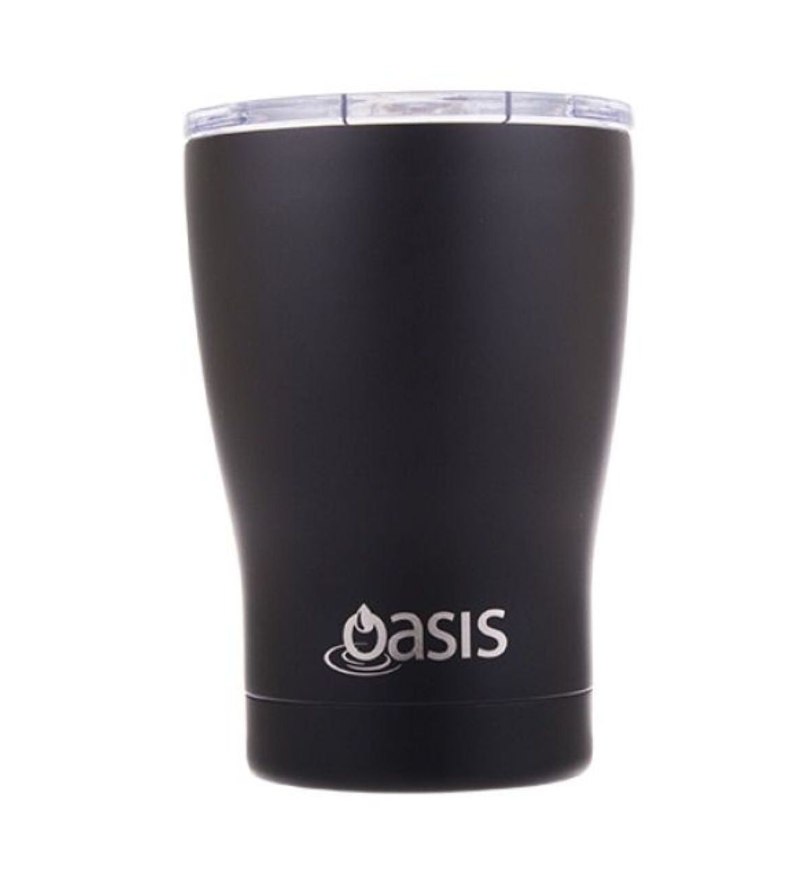 Oasis Stainless Steel Double Wall Insulated Travel Cup 350ml - Matte Black