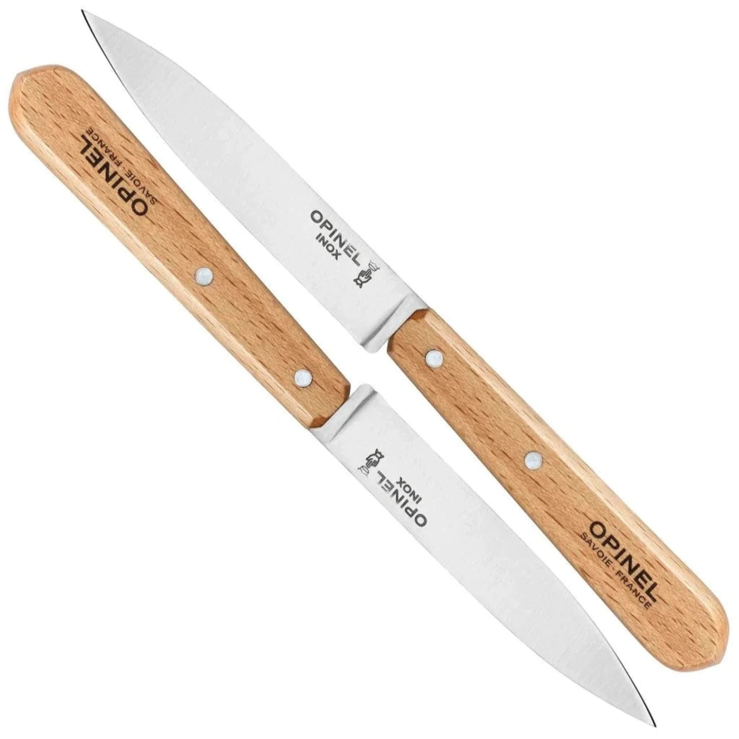 Opinel No.112 Paring Knife 2 Piece Set Natural