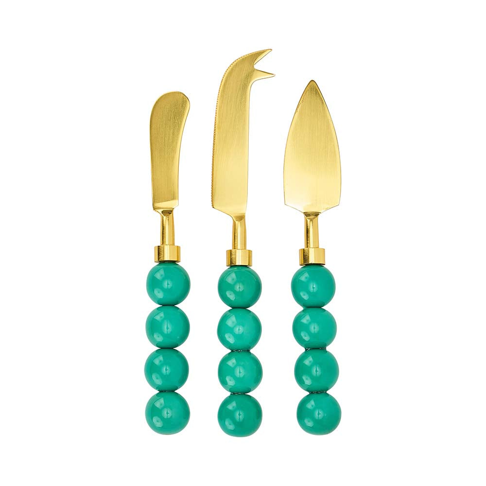 Annabel Trends Orb Cheese Knife Set 3pc Emerald