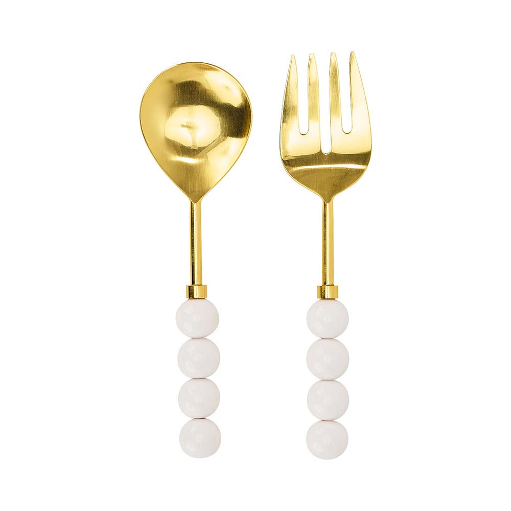 Annabel Trends Orb Salad Servers White
