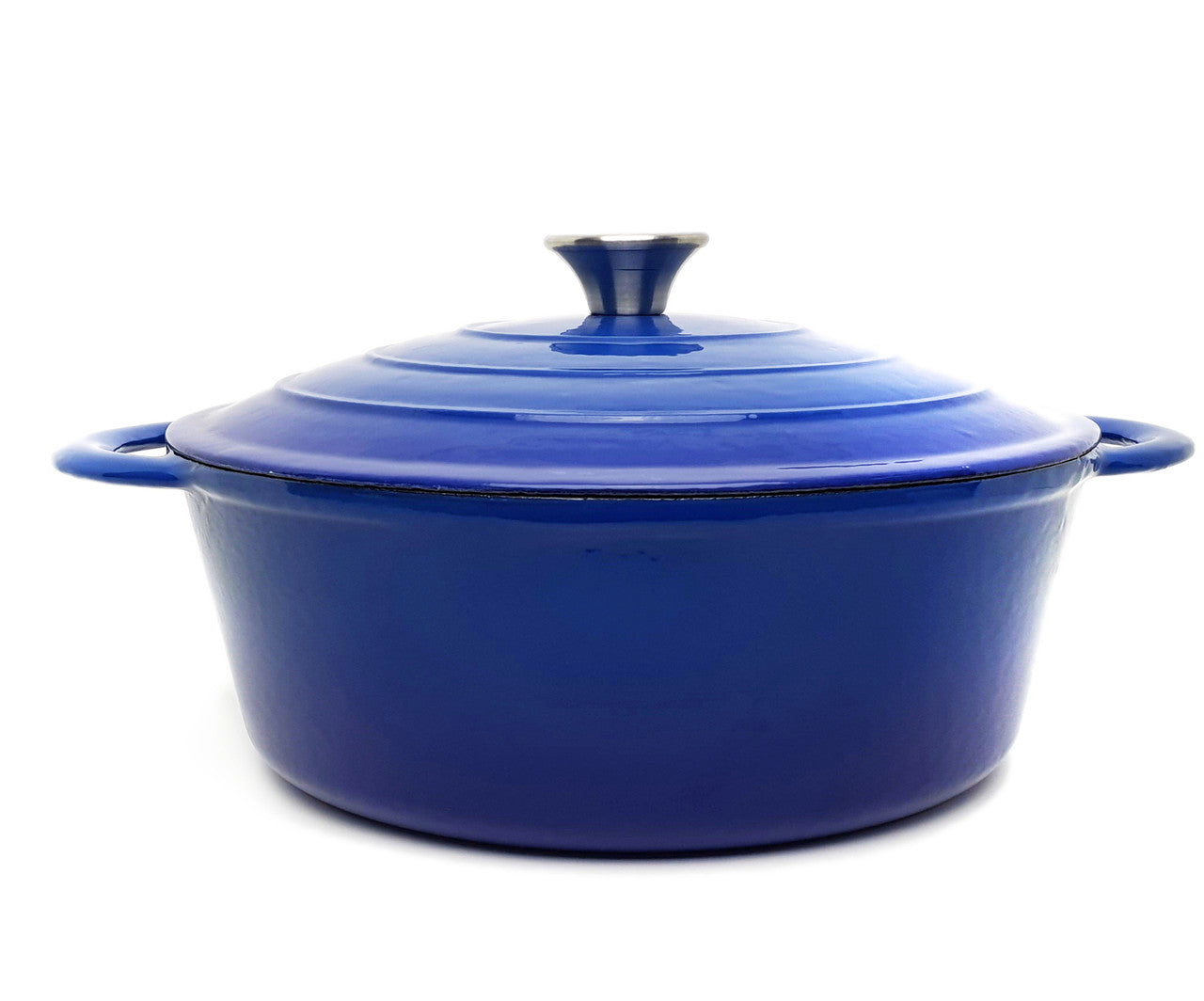 Classica 28cm Enamelled Oval Cast Iron Casserole - Blue