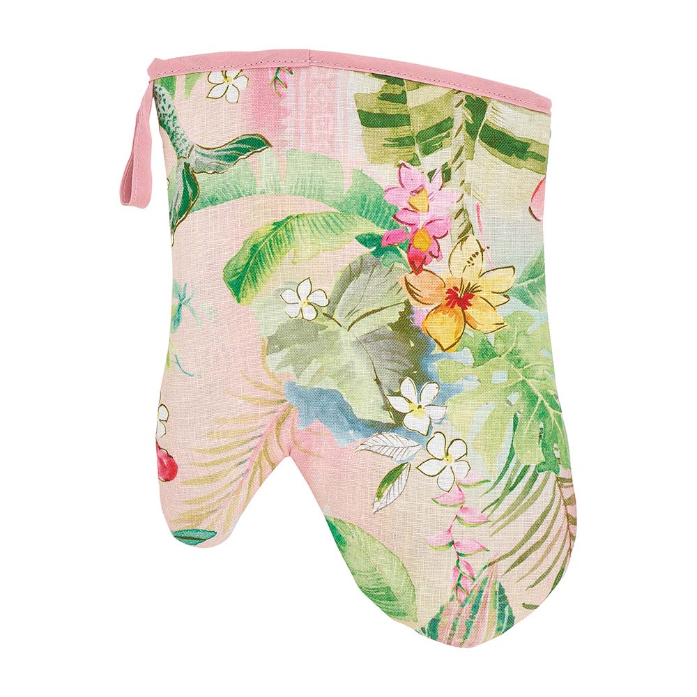 Annabel Trends Linen Cotton Oven Mitt Single Tiki Island