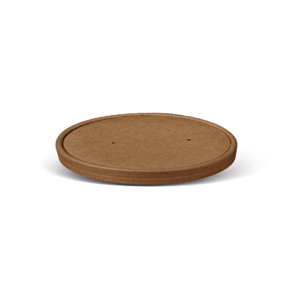 ecoware PLA Coated Paper Lid 185mm Fits 42oz Kraft Salad Bowl (Carton of 300)