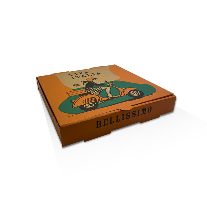 ecoware Pizza Box Brown Printed 11 inch (Pack of 100)