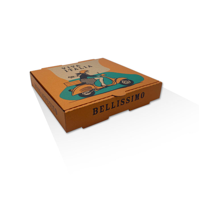 ecoware Pizza Box Brown Printed 9 inch (Pack of 100)