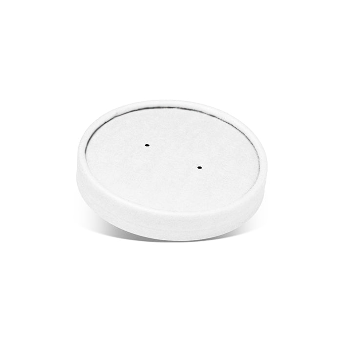 ecoware PLA Coated White Paper Lid Fits 8oz Paper Bowl (Carton of 1000)