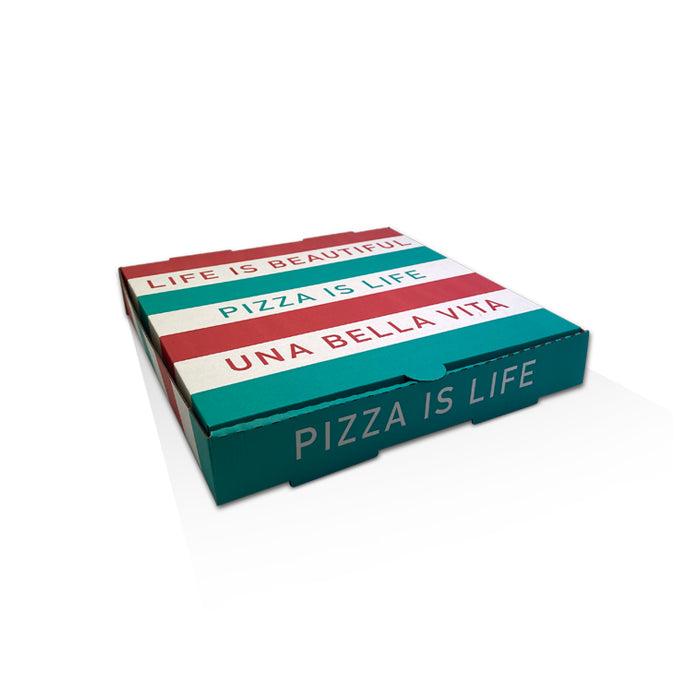 ecoware Pizza Box White Printed 11 inch (Pack of 100)