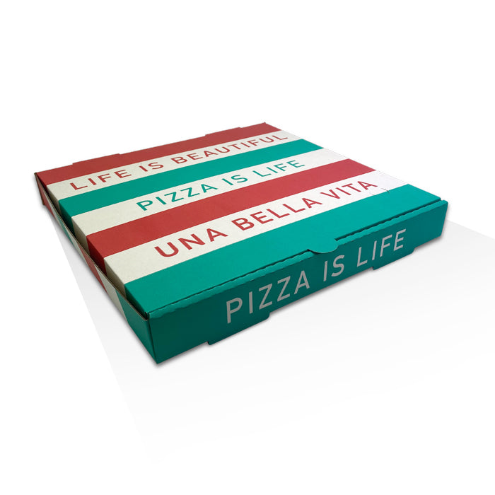 ecoware Pizza Box White Printed 13 inch (Pack of 100)