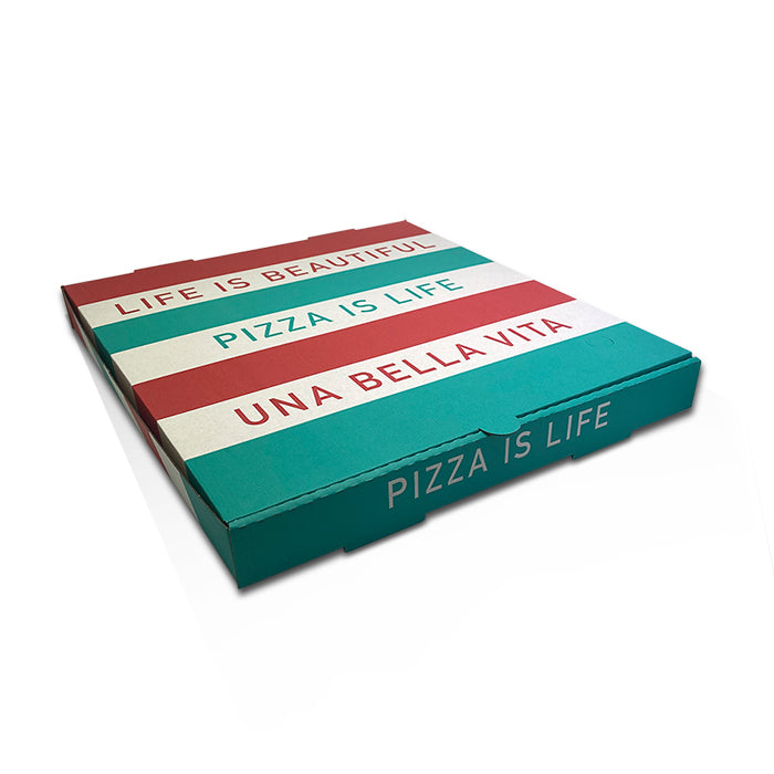 ecoware Pizza Box White Printed 15 inch (Pack of 50)