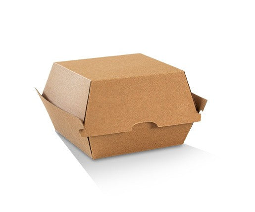 ecoware Burger Box Brown Corrugated Plain (Carton of 250)