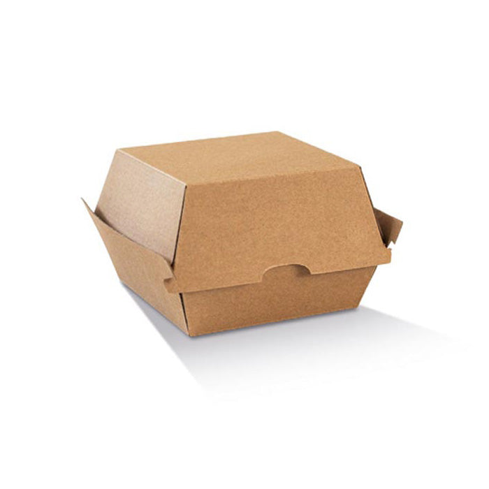 ecoware High Burger Box Brown Corrugated Plain FSC (Carton of 200)
