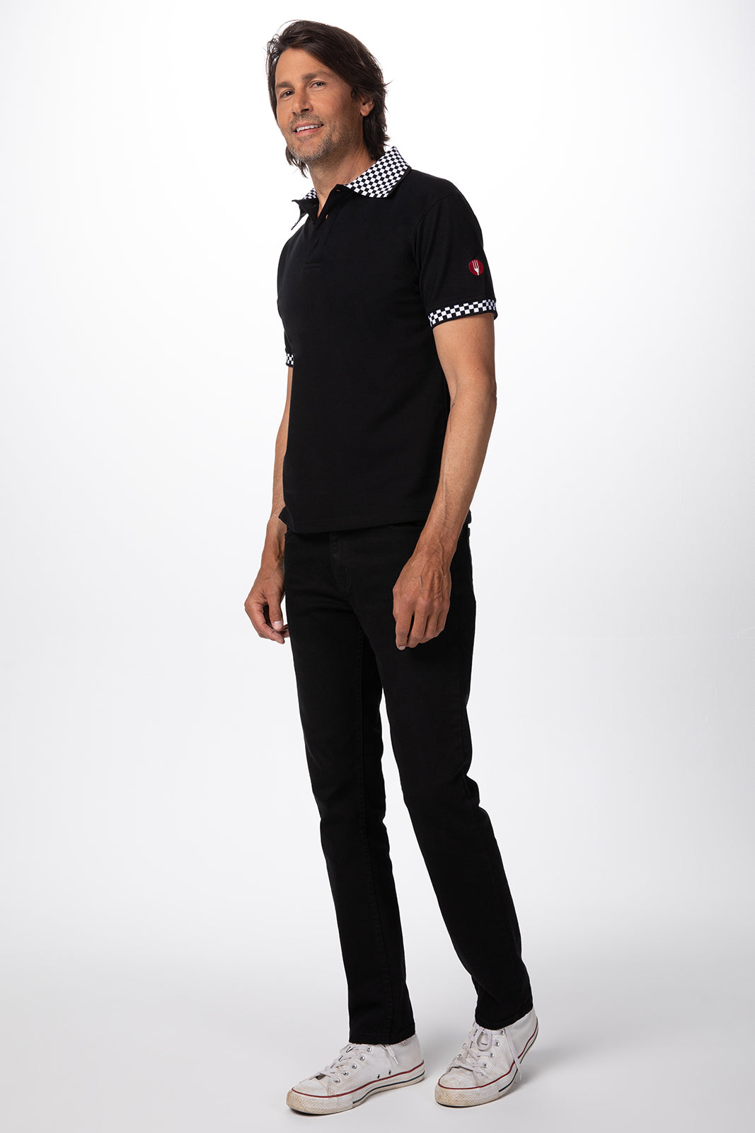 Chef Works Traditional Men's Polo Shirt - Black