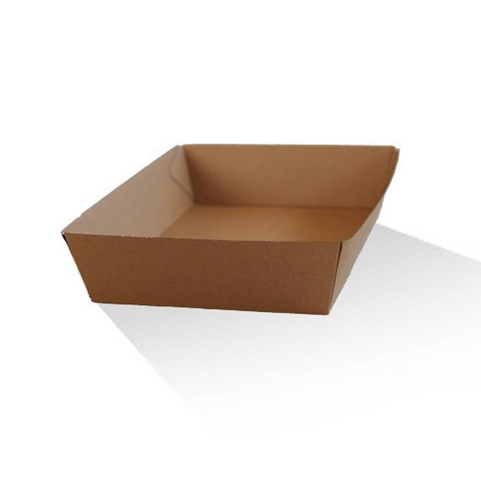 ecoware Tray X-Large Brown Corrugated Plain (Carton of 100)