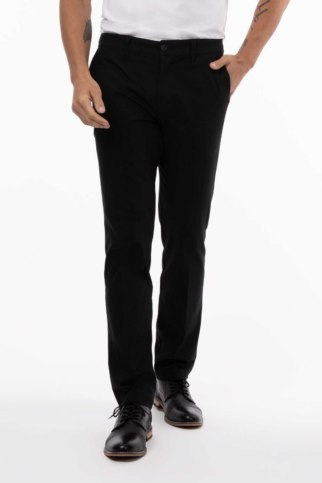 Chef Works Chino Men's Stretch Pants - Black