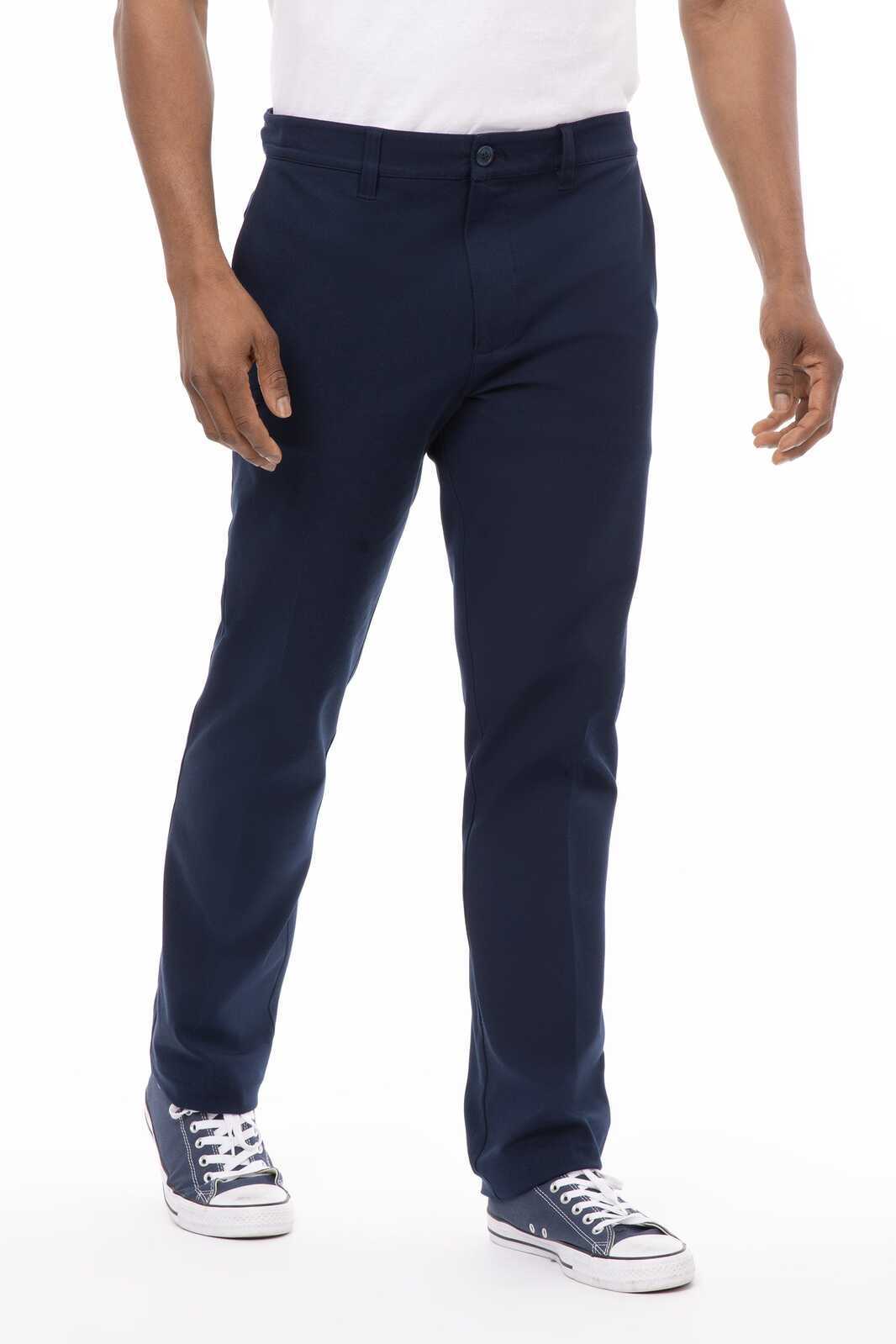 Chef Works Chino Men's Stretch Pants - Navy