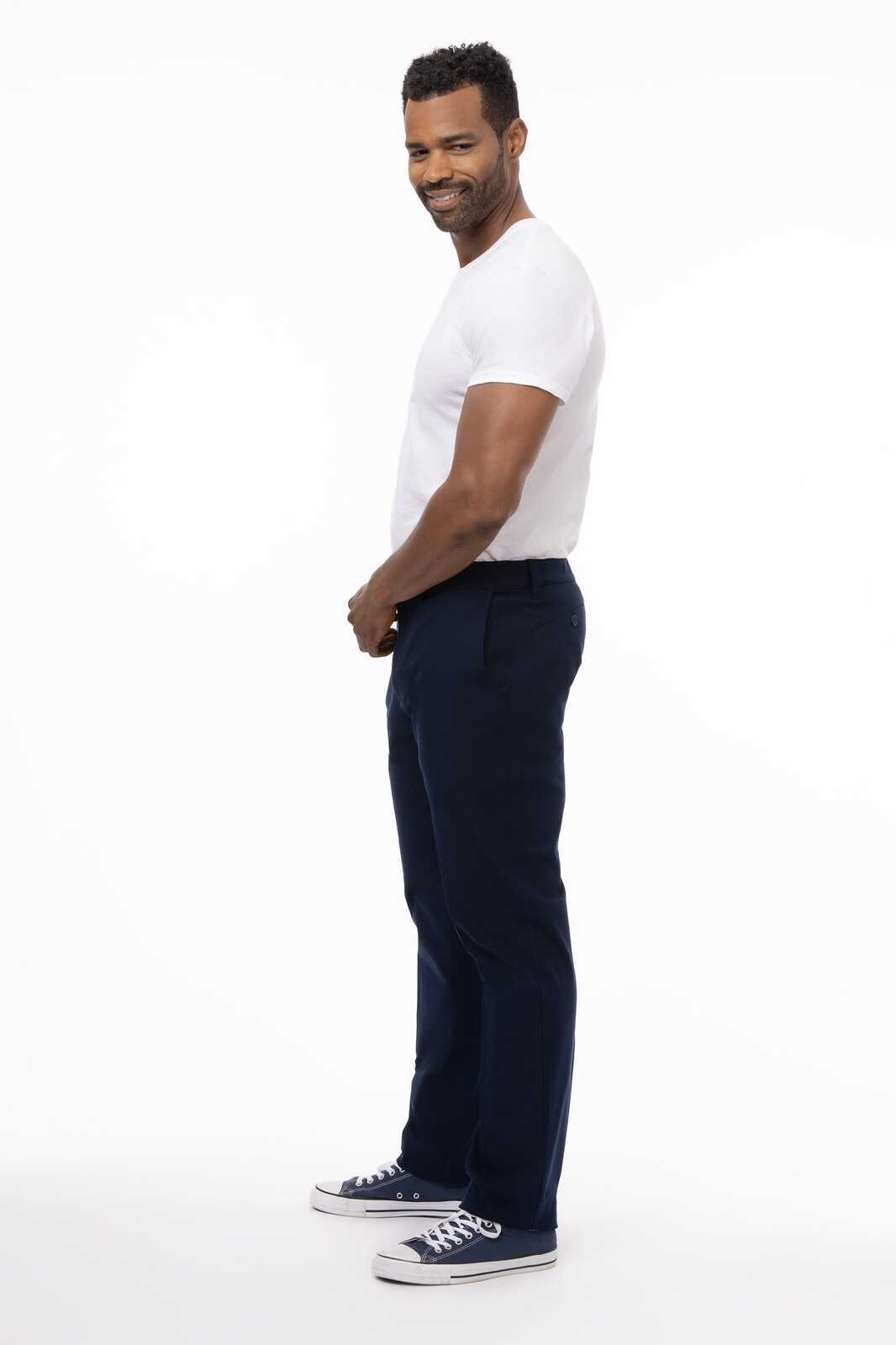 Chef Works Chino Men's Stretch Pants - Navy