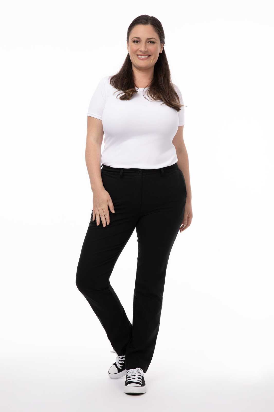 Chef Works Chino Women's Stretch Pants - Black