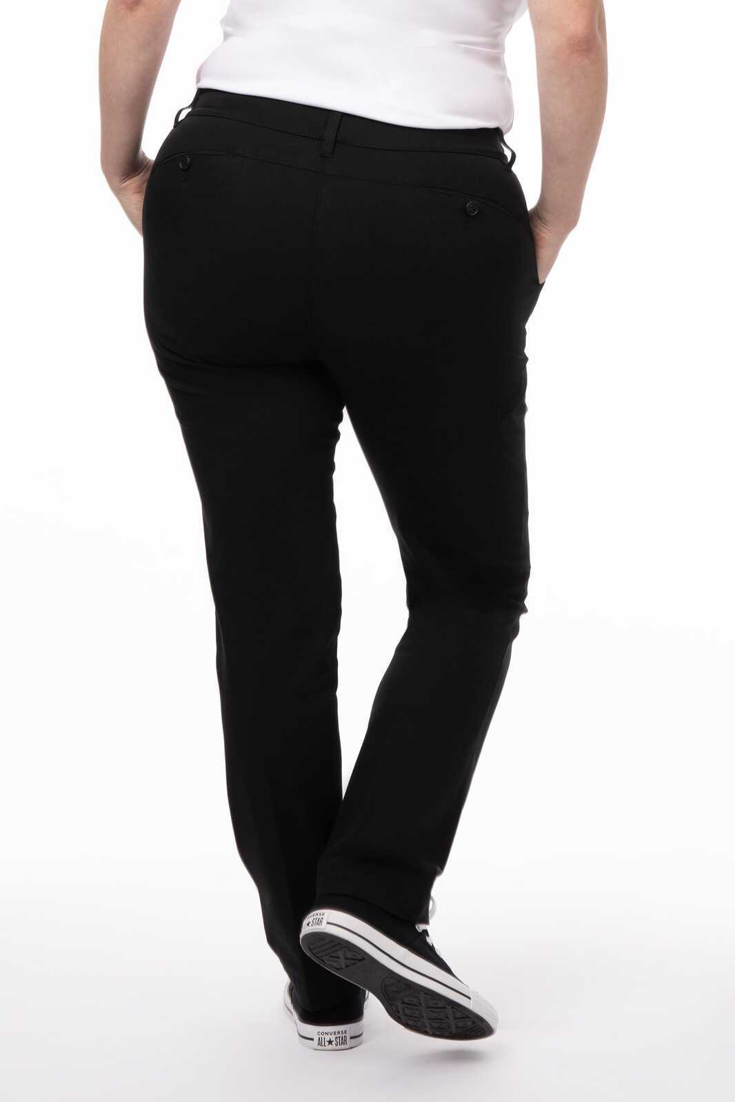 Chef Works Chino Women's Stretch Pants - Black