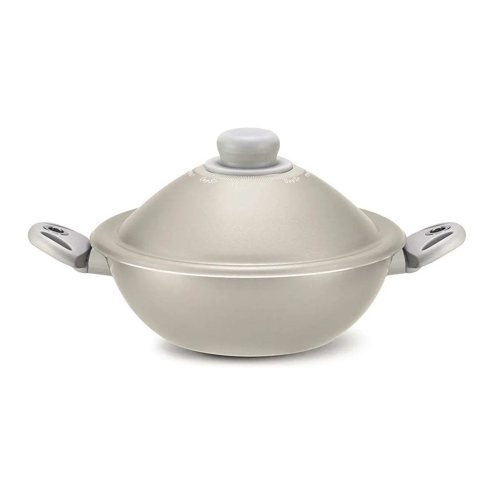 Pensofal VapSi Wok 2 Handles, Tray, Fork & Lid, Pearl White