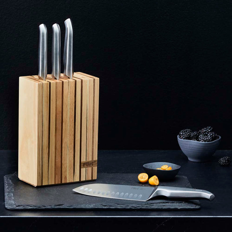 Furi Pro Wood 5 Piece Knife Block Set