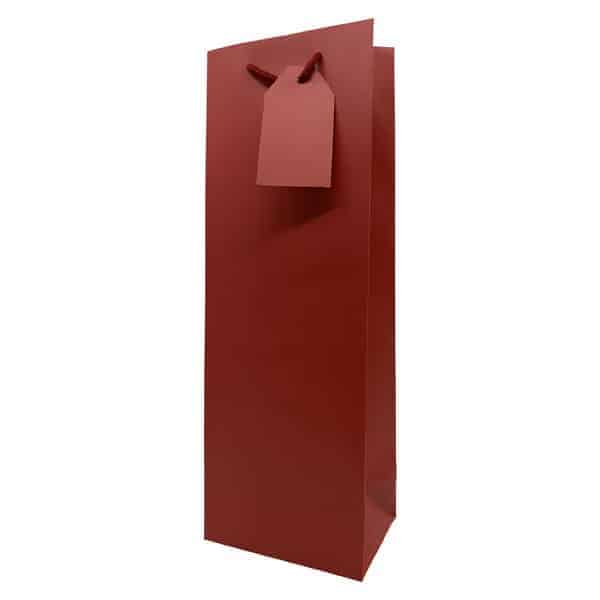 Burgundy Gift Bottle Bag (Pack Of 12)
