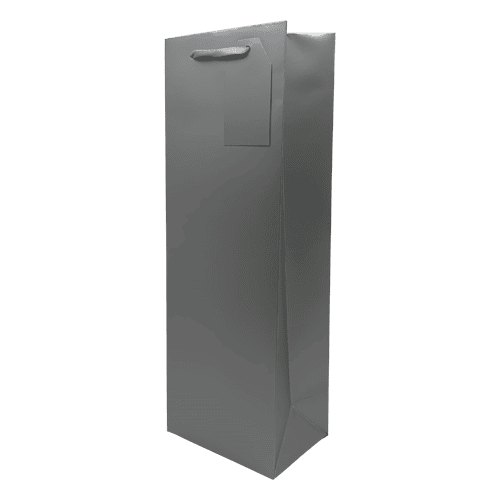 Silver Gift Bottle Bag (Pack Of 12)