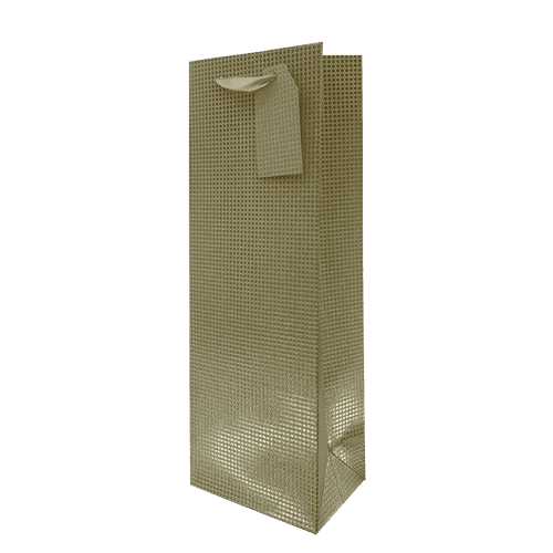 Gold Sparkle Gift Bottle Bag (Pack Of 12)