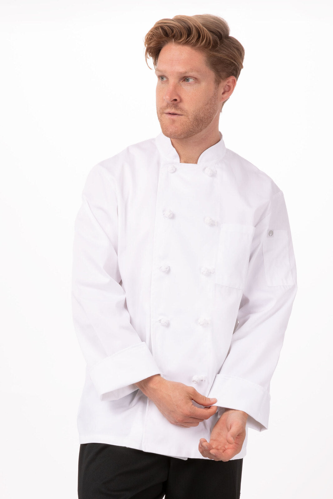 Chef Works Bordeaux Men's Chef Jacket - White