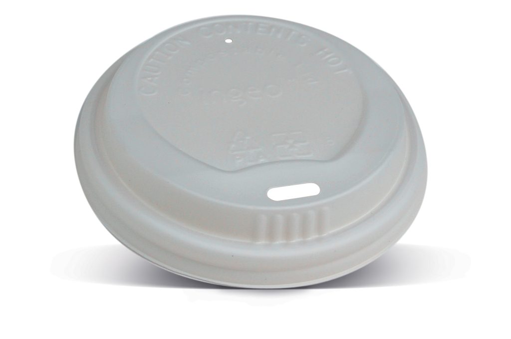 ecoware CPLA Lid 8oz 12oz 16oz 20oz 90mm Hot & Cold White (Carton of 1000)