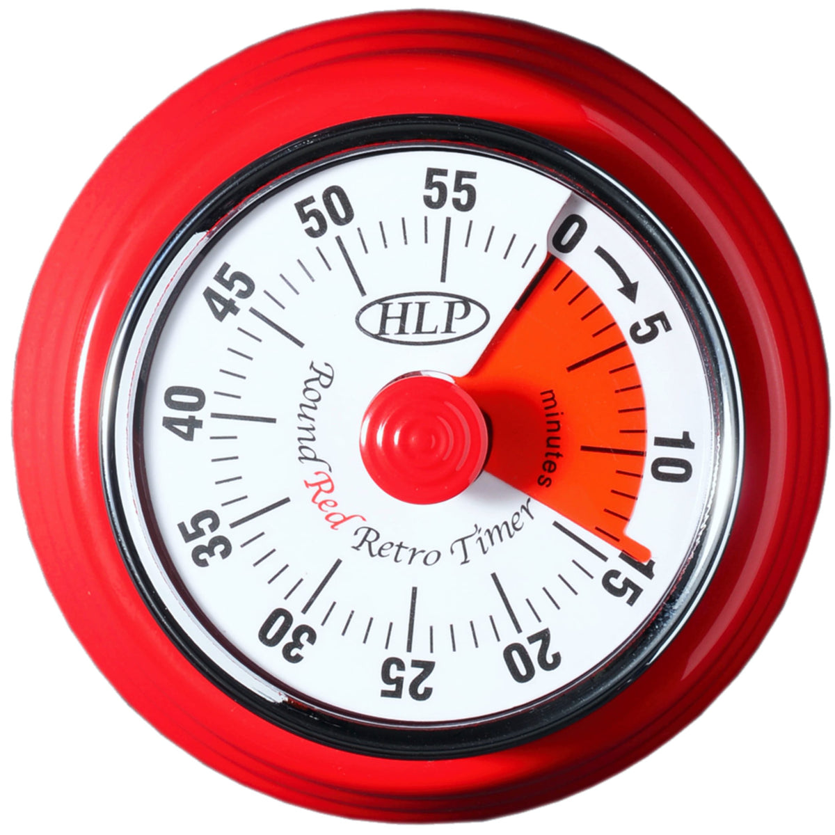 HLP PLA952 Round Mechanical Retro Timer Red