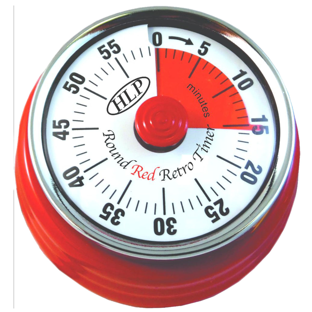 HLP PLA952 Round Mechanical Retro Timer Red