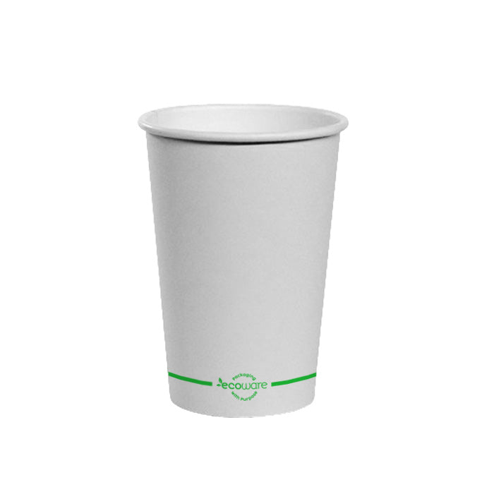 ecoware 10oz PLA Lined Single Wall Hot Cup White 80mm (Carton of 1000)