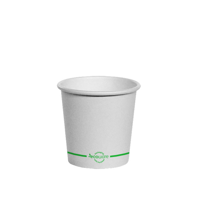 ecoware 4oz PLA Lined Single Wall Hot Cup White 62mm (Carton of 1000)